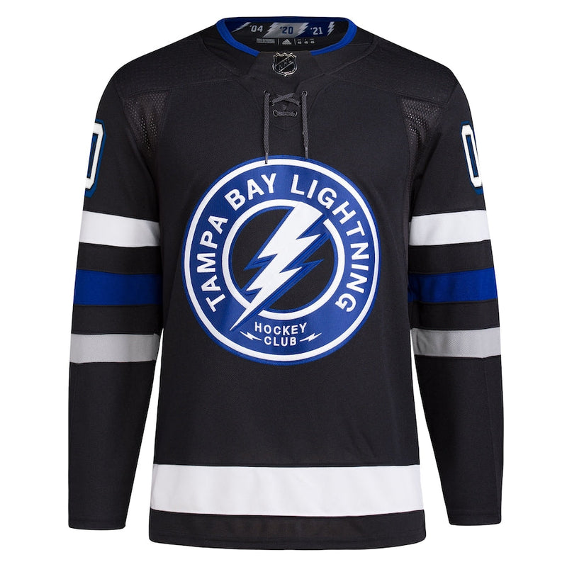 Tampa Bay Lightning adidas Alternate Primegreen Authentic Custom Jersey - Black