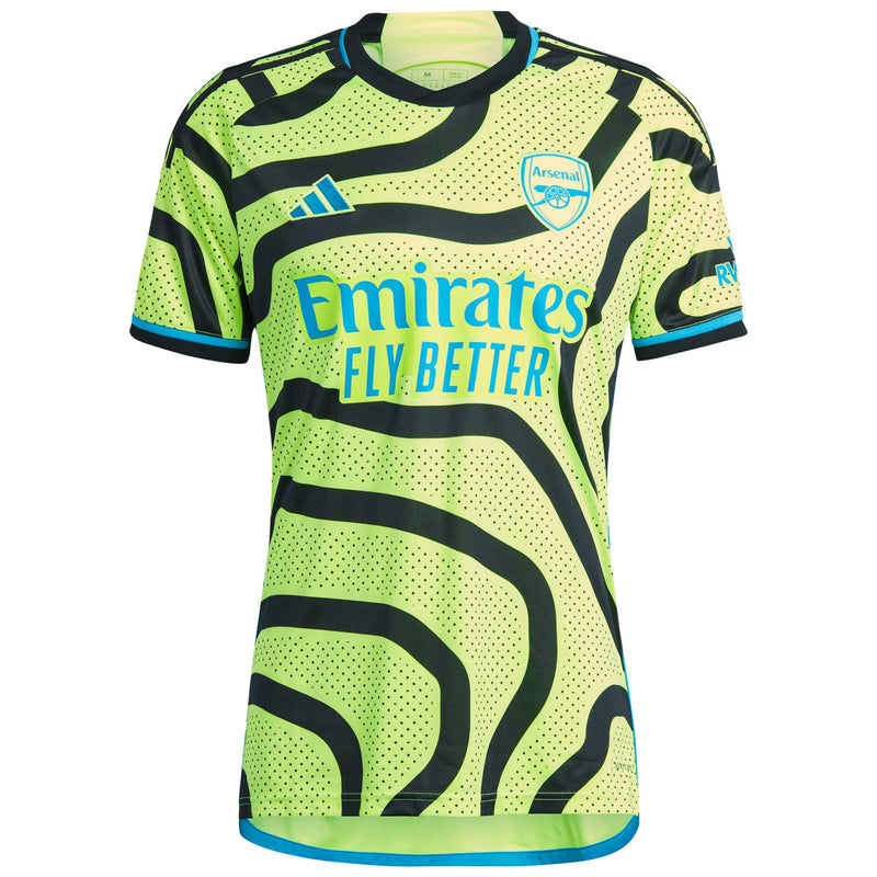 Declan Rice Arsenal adidas 2023/24 Away Player Jersey - Yellow