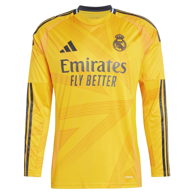 Kylian Mbappé Real Madrid adidas 2024/25 Away Long Sleeve Player Jersey - Orange