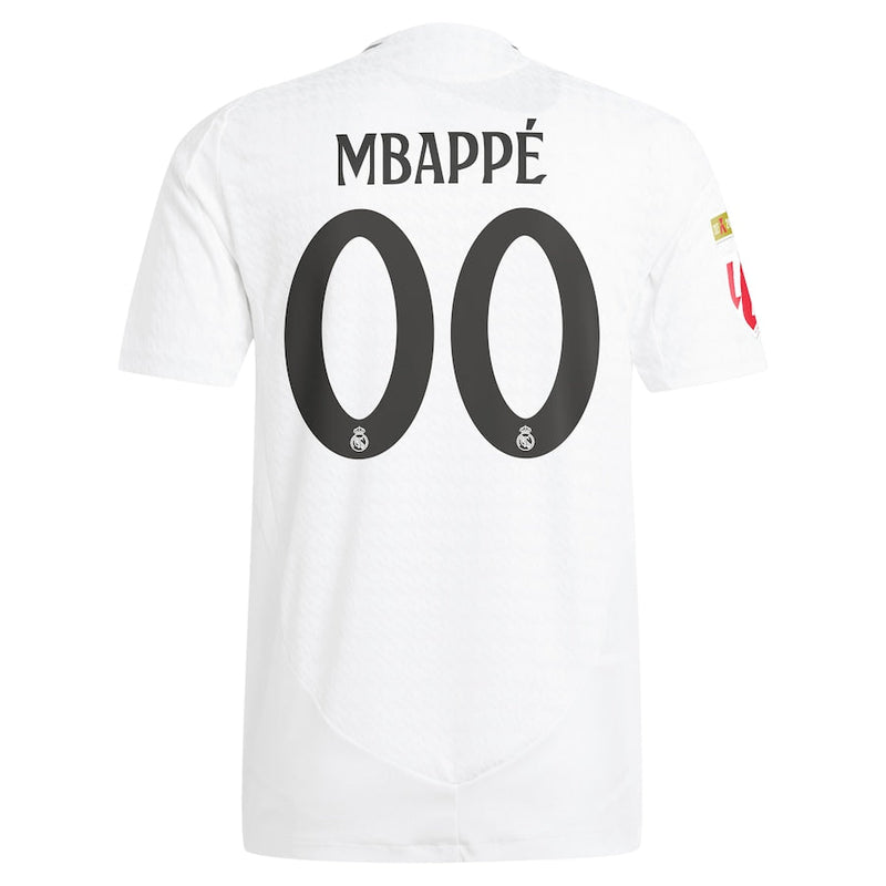 Kylian Mbappé Real Madrid adidas 2024/25 Home Player Jersey Number 09- White