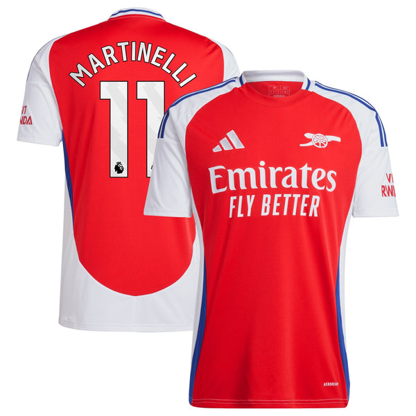 Gabriel Martinelli Arsenal adidas 2024/25 Home Player Jersey – Red