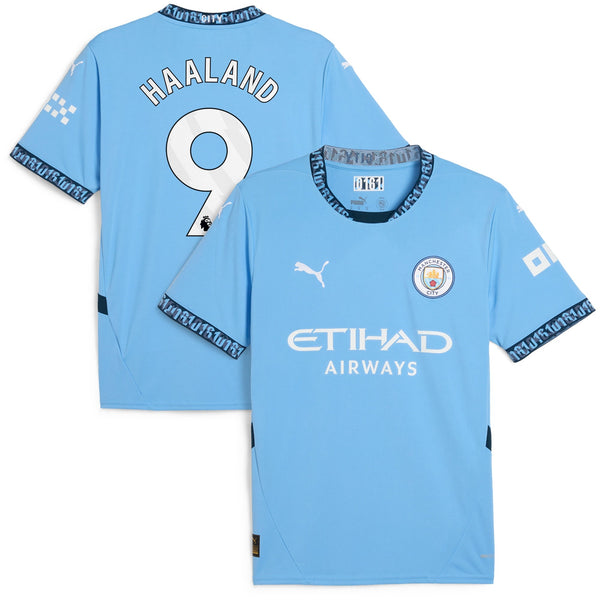 Erling Haaland Manchester City Puma 2024/25 Home Player Jersey - Light Blue