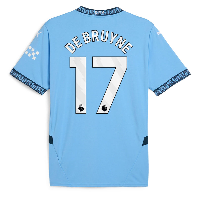 Kevin De Bruyne Manchester City Puma 2024/25 Home Player Jersey - Light Blue