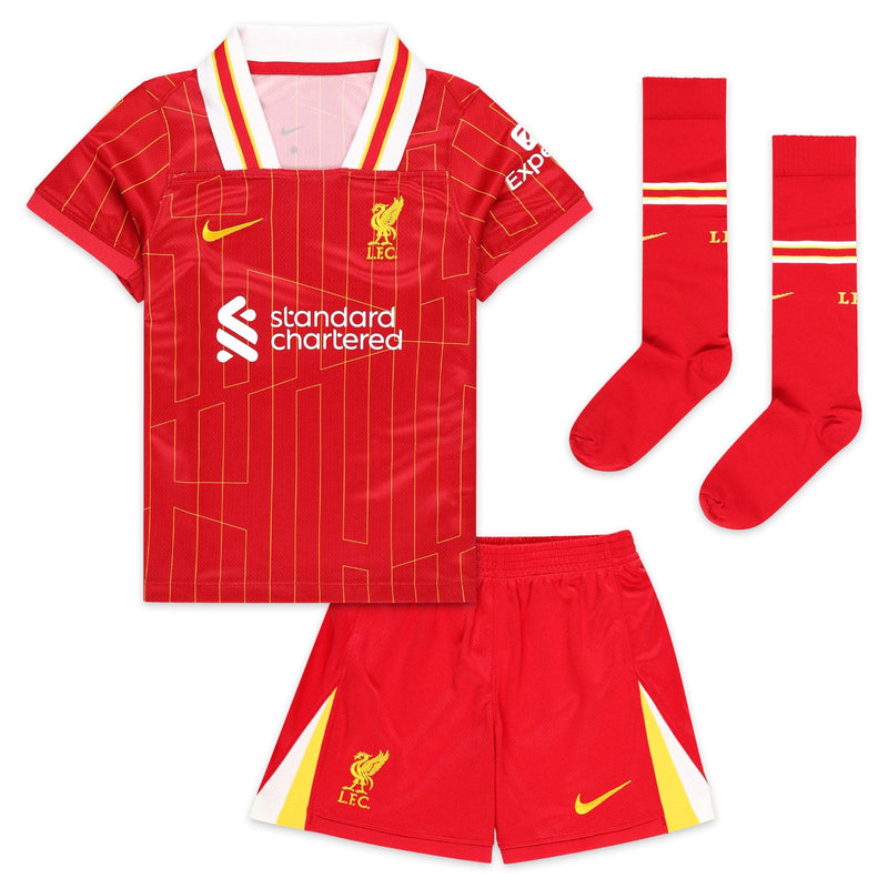 Liverpool Nike Preschool 2024/25 Home Stadium Kit Set - Red