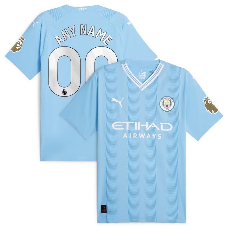 Manchester City Team Puma 2023/24 Custom Authentic Jersey - Sky Blue