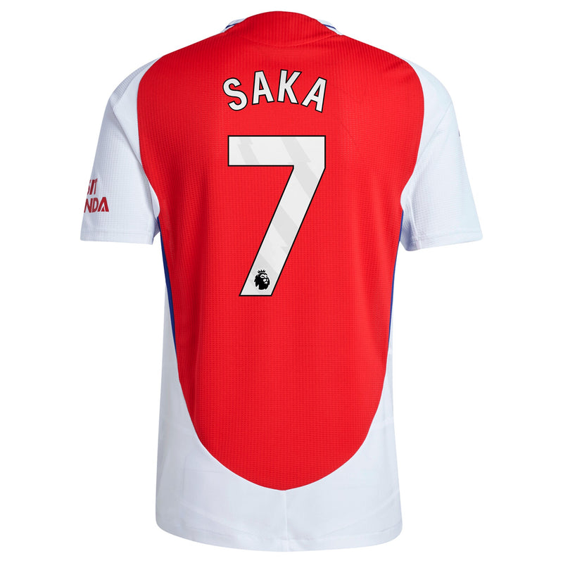 Arsenal adidas Home Authentic Shirt 2024-25 with Saka 7 printing