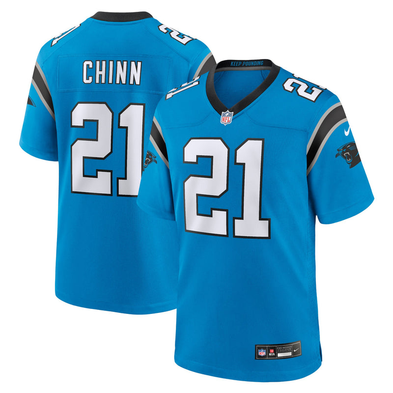 Carolina Panthers Nike Alternate Game Jersey - Blue - Jeremy Chinn - Mens