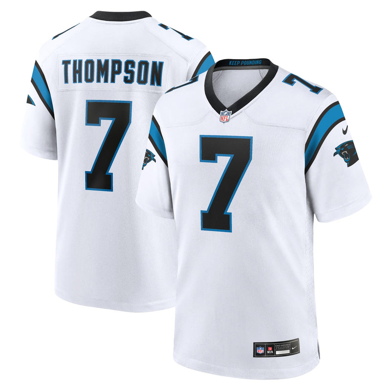 Carolina Panthers Nike Game Road Jersey - White - Shaq Thompson - Mens