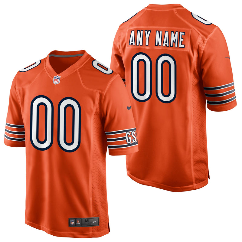 Chicago Bears Nike Game Alternate Jersey - Orange - Custom - Mens