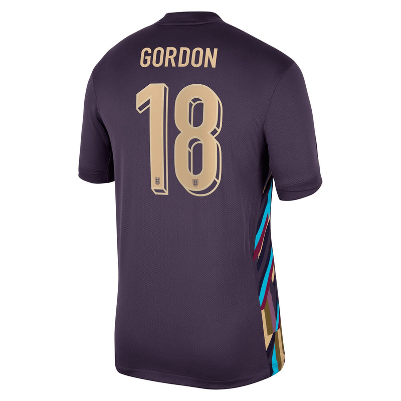 England Nike Away Stadium Shirt 2024 with Gordon 18 printing