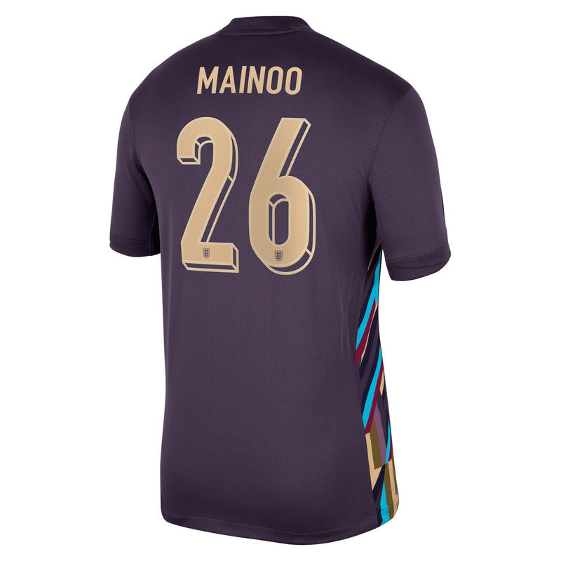 England Nike Away Stadium Shirt 2024 with Mainoo 26 printing