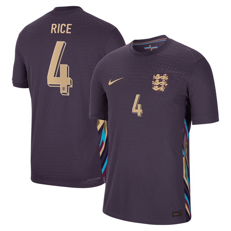 England Nike Dri Fit Adv Away Match Shirt 2024 with Rice 4 printing