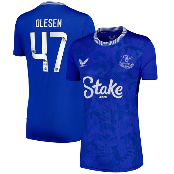 Everton Castore WSL Home Pro Shirt 2024-25 - Womens with Olesen 47 printing