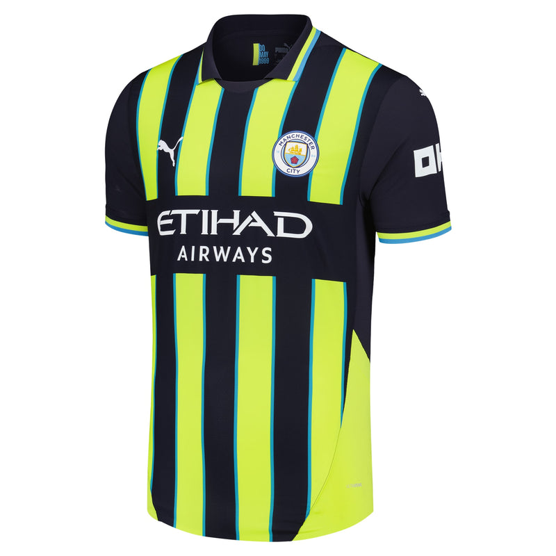 Manchester City PUMA Away Authentic Shirt 2024-25 with De Bruyne 17 printing