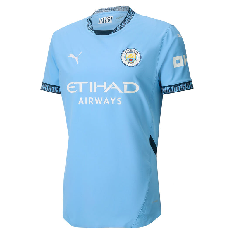 Manchester City PUMA Home Authentic Shirt 2024-25 with Grealish 10 printing