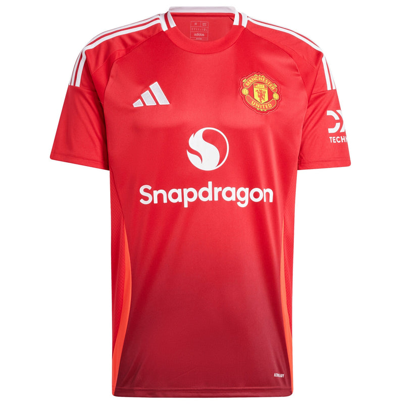 Manchester United adidas Home Shirt 2024-25 with Mainoo 37 printing