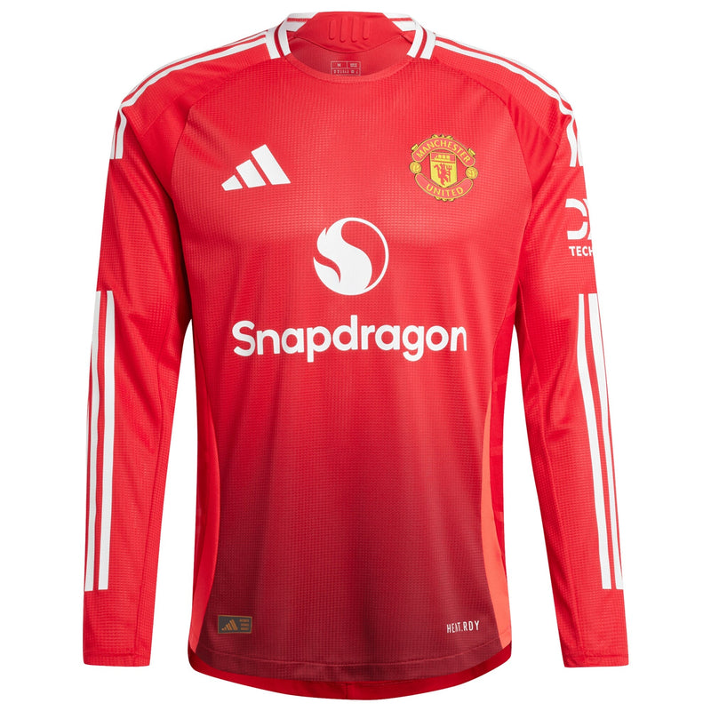 Manchester United adidas Home Shirt 2024-25 - Long sleeve with B.Fernandes 8 printing