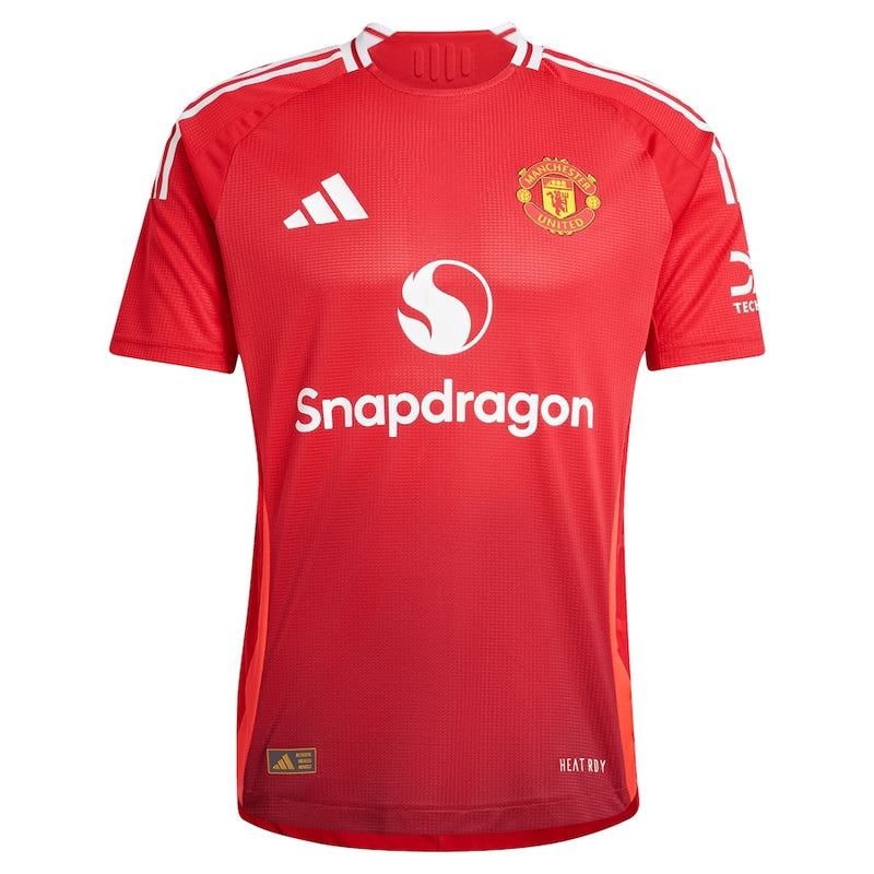 Manchester United adidas Home Authentic Shirt 2024-25 with Højlund 9 printing