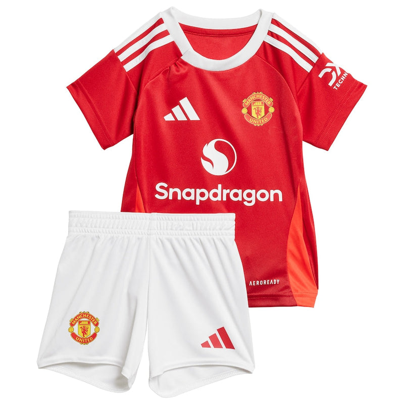 Manchester United adidas Home Baby Kit 2024-25 with Højlund 11 printing