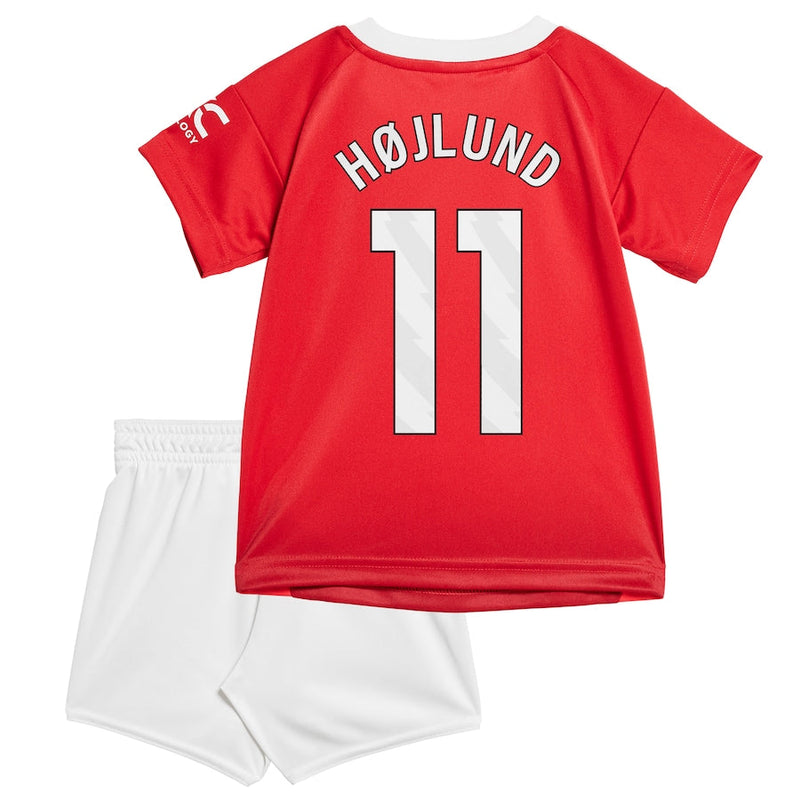 Manchester United adidas Home Baby Kit 2024-25 with Højlund 11 printing