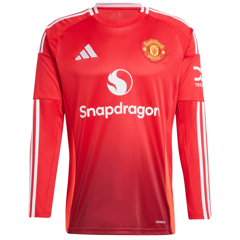 Manchester United adidas Home Shirt 2024-25 - Long Sleeve with Rashford 10 printing