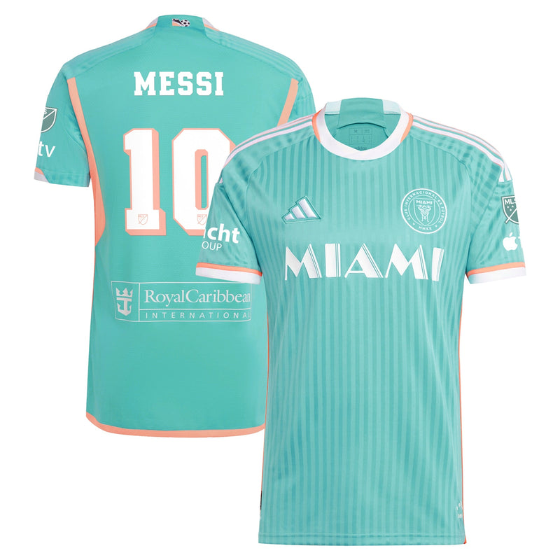 Lionel Messi Inter Miami CF adidas 2024 Archive  Jersey - Aqua