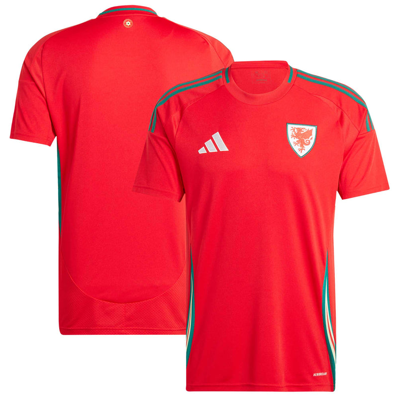 Wales National Team adidas 2024 Home Jersey - Scarlet