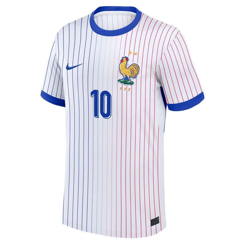 Kylian Mbappe France National Team Nike 2024 Away Jersey - White