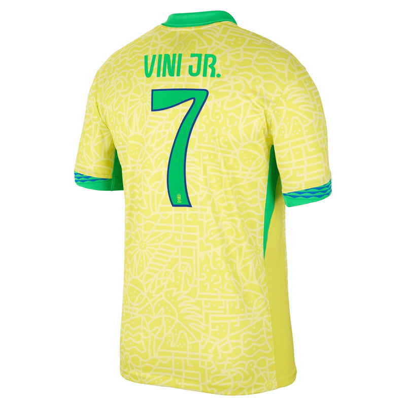 Vini Jr. Brazil National Team Nike 2024 Home Jersey - Yellow