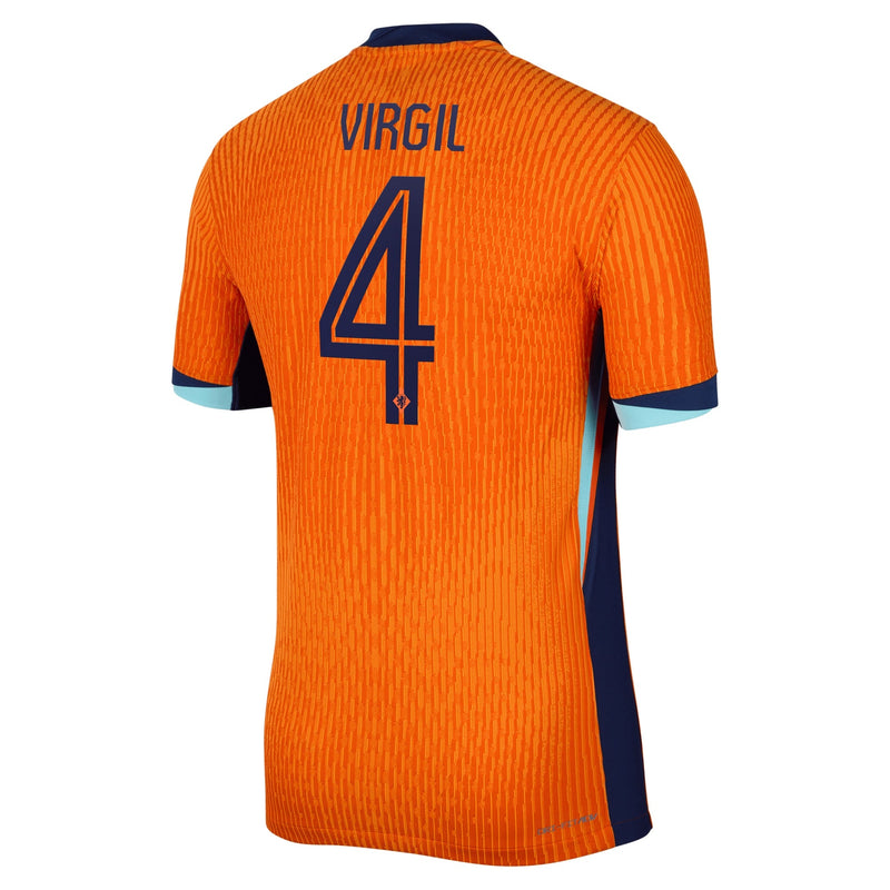 Virgil van Dijk Netherlands National Team Nike 2024 Home Jersey - Orange