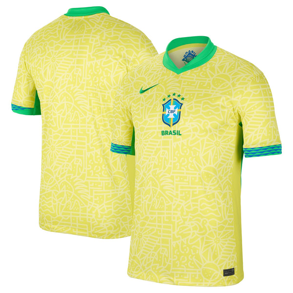 Brazil National Team Nike 2024 Home Stadium Jersey – Yellow