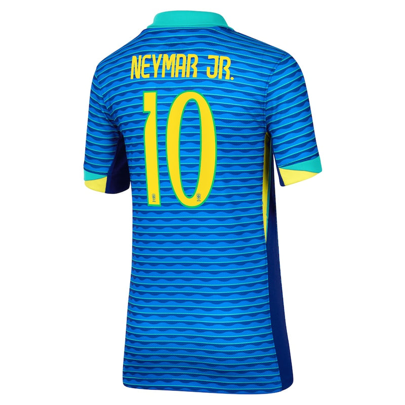 Neymar Jr. Brazil National Team Nike Youth 2024 Away Stadium Player Jersey – Blue